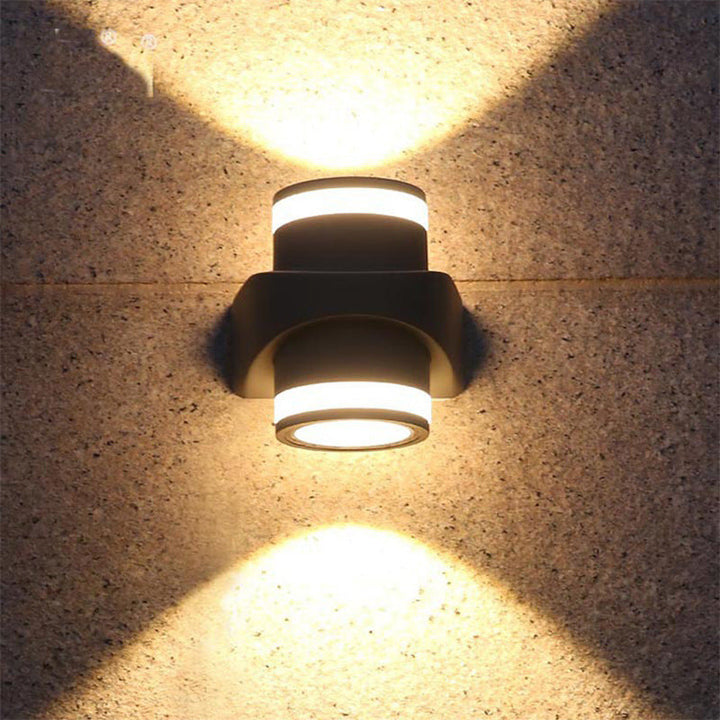 Modern Cylindrical Die-Cast Aluminum LED Waterproof Outdoor Garden Wall Light | Bowlift