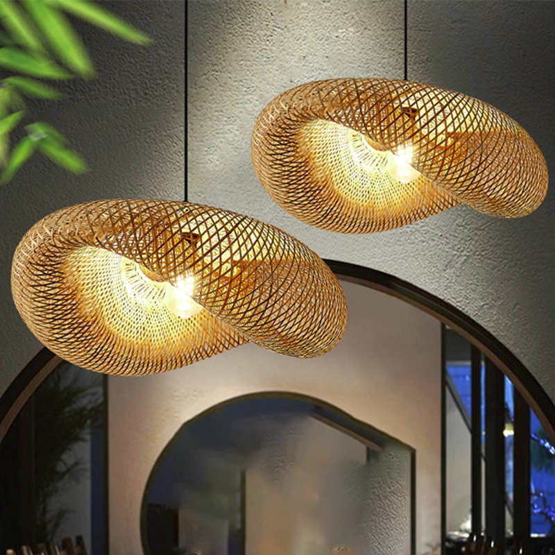 BowLift | Rattan Woven Bamboo - Pendant Light - Led - Light