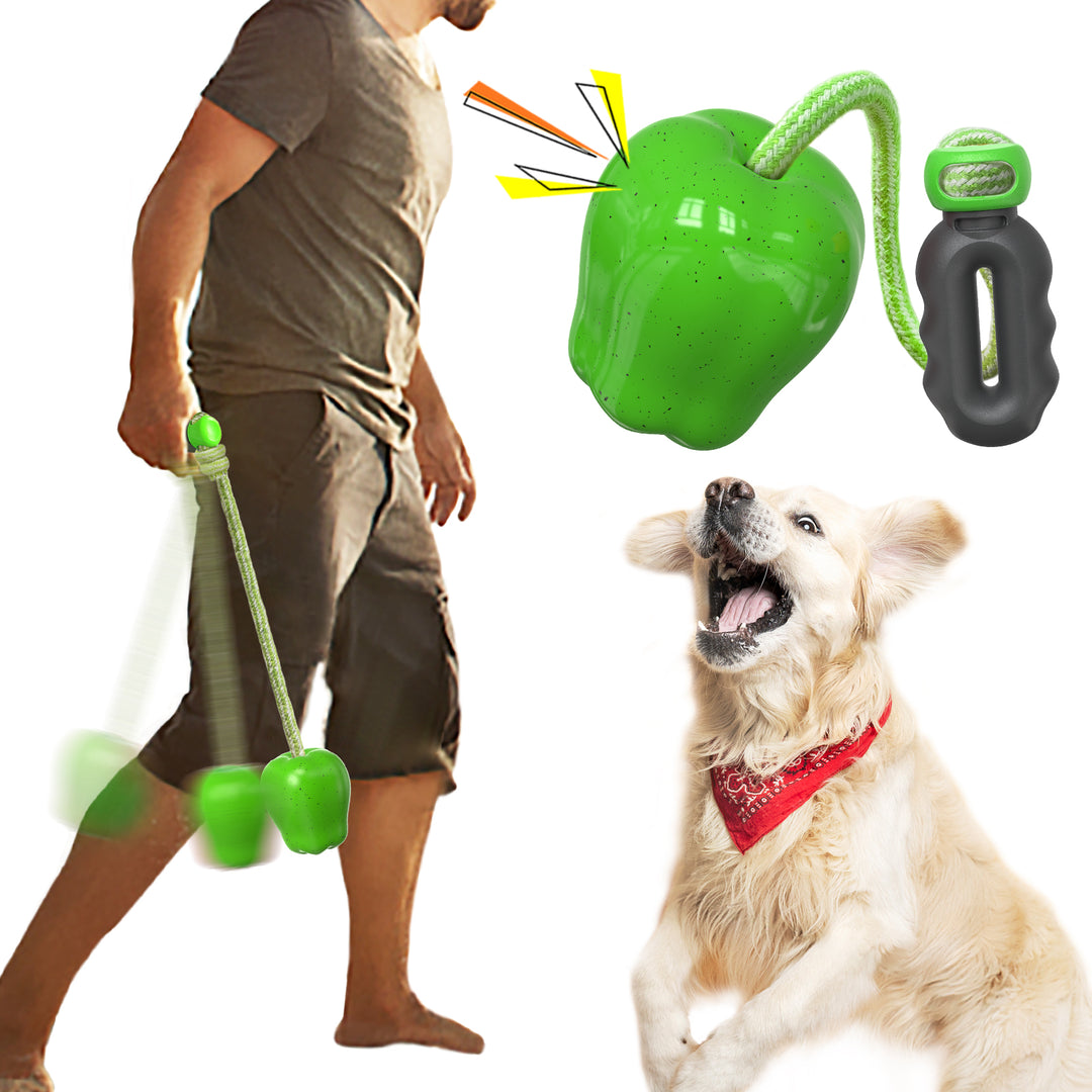 Apple Throw Toy – Outdoor Chew & Play Ball for Dogs