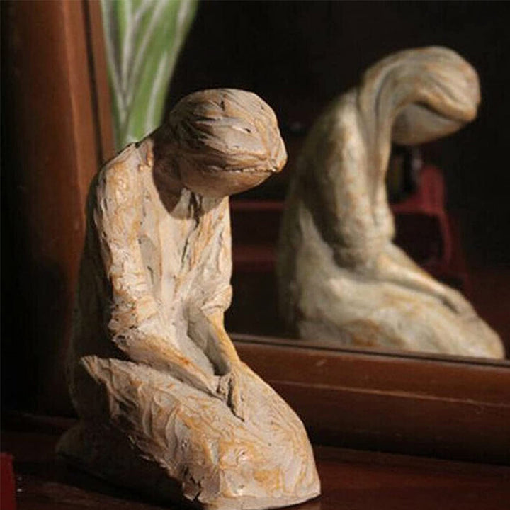BowLift | Sweet Hour of Prayer, beautiful hand-cast inspiring sculpture of a praying woman