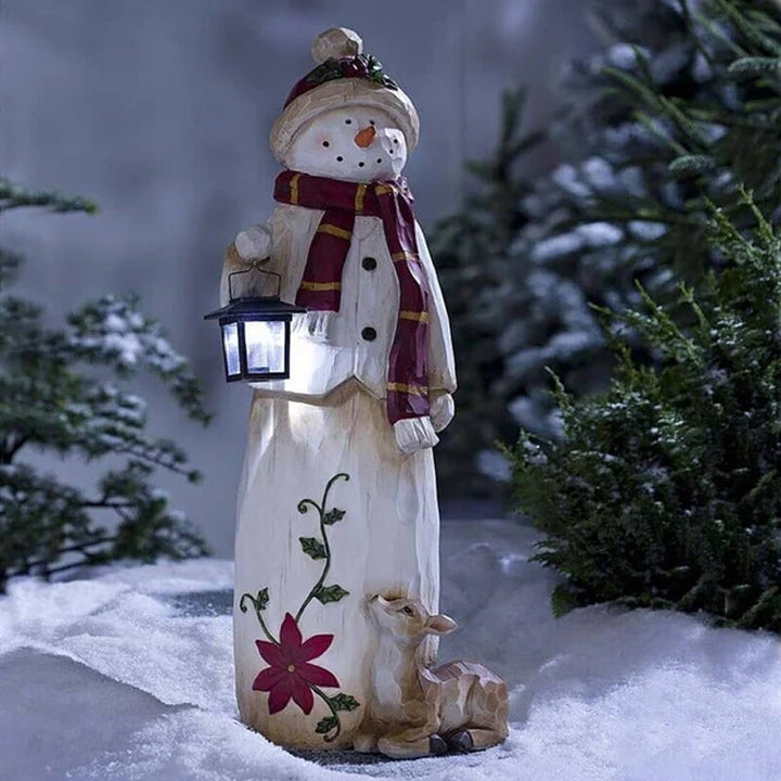 BowLift | Forest Snowman with Solar Lantern