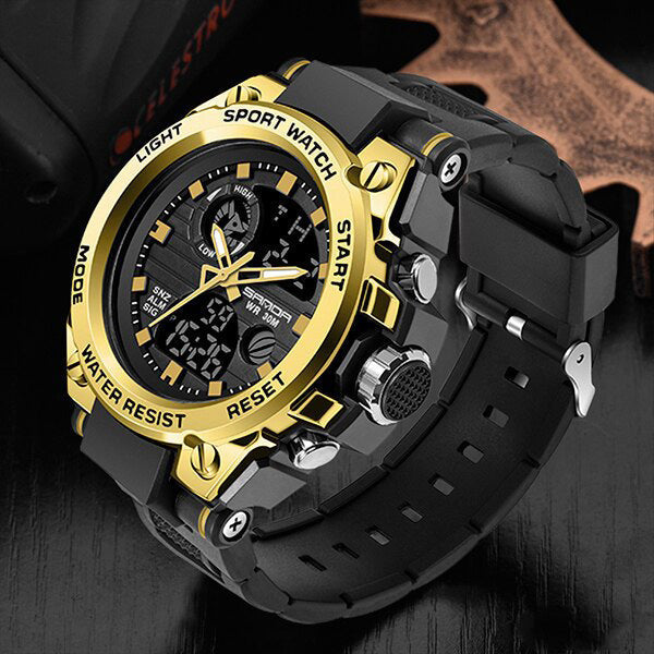 BowLift | TitanGuard Military Men's Watch – Rugged Multifunctional Analog & Digital Timepiece