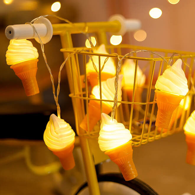 BowLift | Modern Creative Ice Cream Children LED USB Battery Decoration String Lights