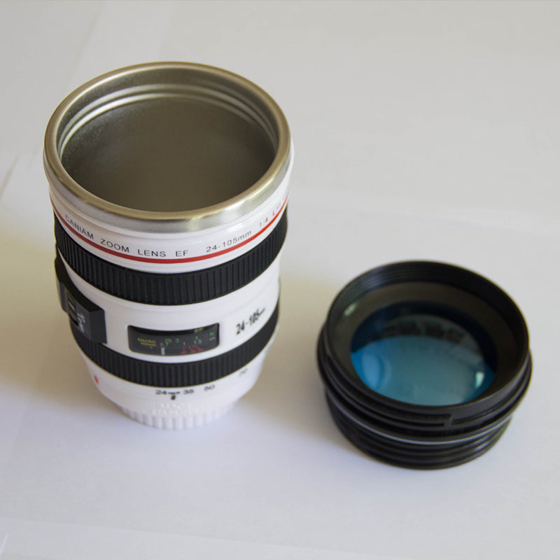 BowLift | Camera Lens Inspired Insulated Cup Coffee Mug
