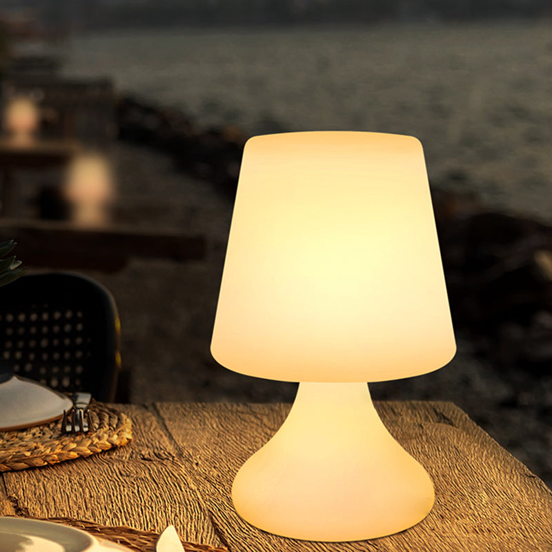 Modern Minimalist PE Cup Shape USB LED Table Lamp Night Light For Outdoor Patio | Bowlift
