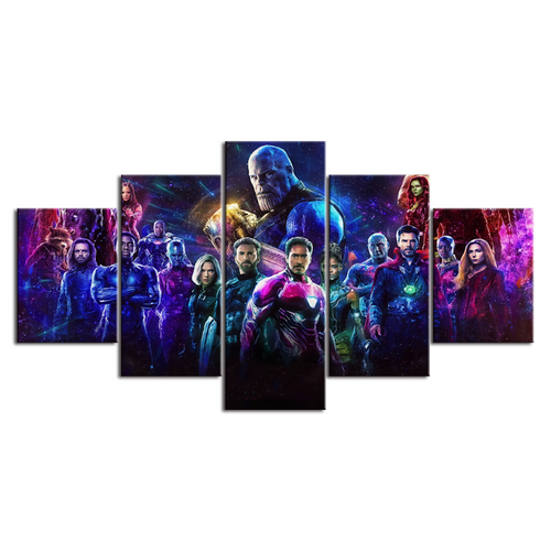 5 Piece The Heroes Last Stand - Canvas Wall Art Painting | Bowlift