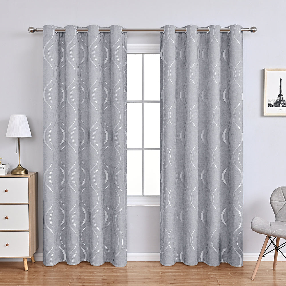 BowLift | FloralElegance Curtains - Luxury Chenille Flower Print Curtains