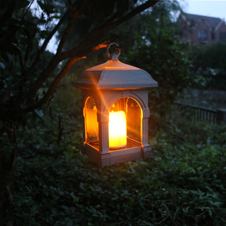 Traditional European Solar Waterproof House Cubic Plastic LED Landscape Lighting Outdoor Light For Garden | Bowlift