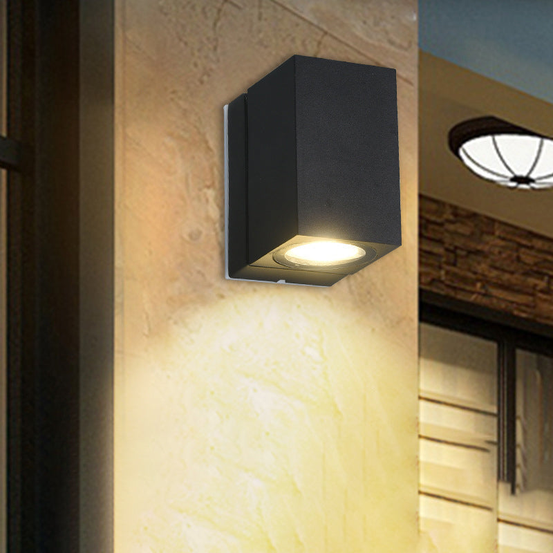 Modern Simplicity Waterproof Adjustable Angle Square Aluminum LED Wall Sconce Lamp For Outdoor Patio | Bowlift