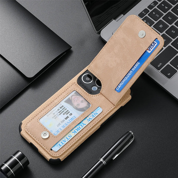 BowLift | Magnetic Zipper Wallet Cover With Credit Card Holder for iPhone