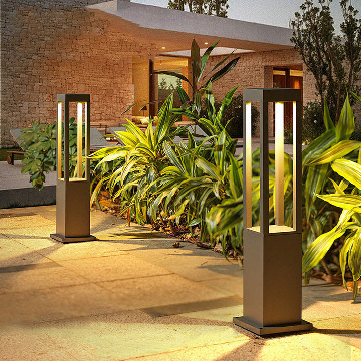 Modern Minimalist Waterproof Cylinder Square Aluminum LED Landscape Light For Garden | Bowlift