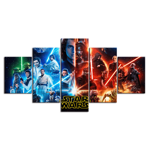 5 Piece The Ultimate Battle - Canvas Wall Art Painting | Bowlift