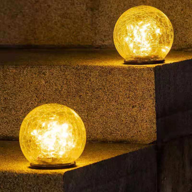 Solar Modern Minimalist Glass Floor Decoration LED Outdoor Landscape Light | Bowlift
