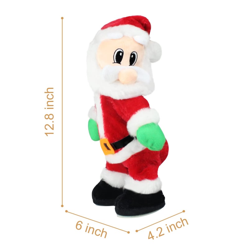 BowLift | Dancing Singing Santa Decoration | Animated Christmas Figure | Plays Festive Songs | Fun Holiday Gift Idea