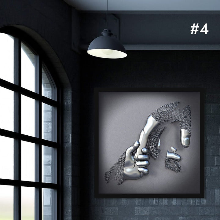 BowLift | Figure statue of metal Art Wall decoration