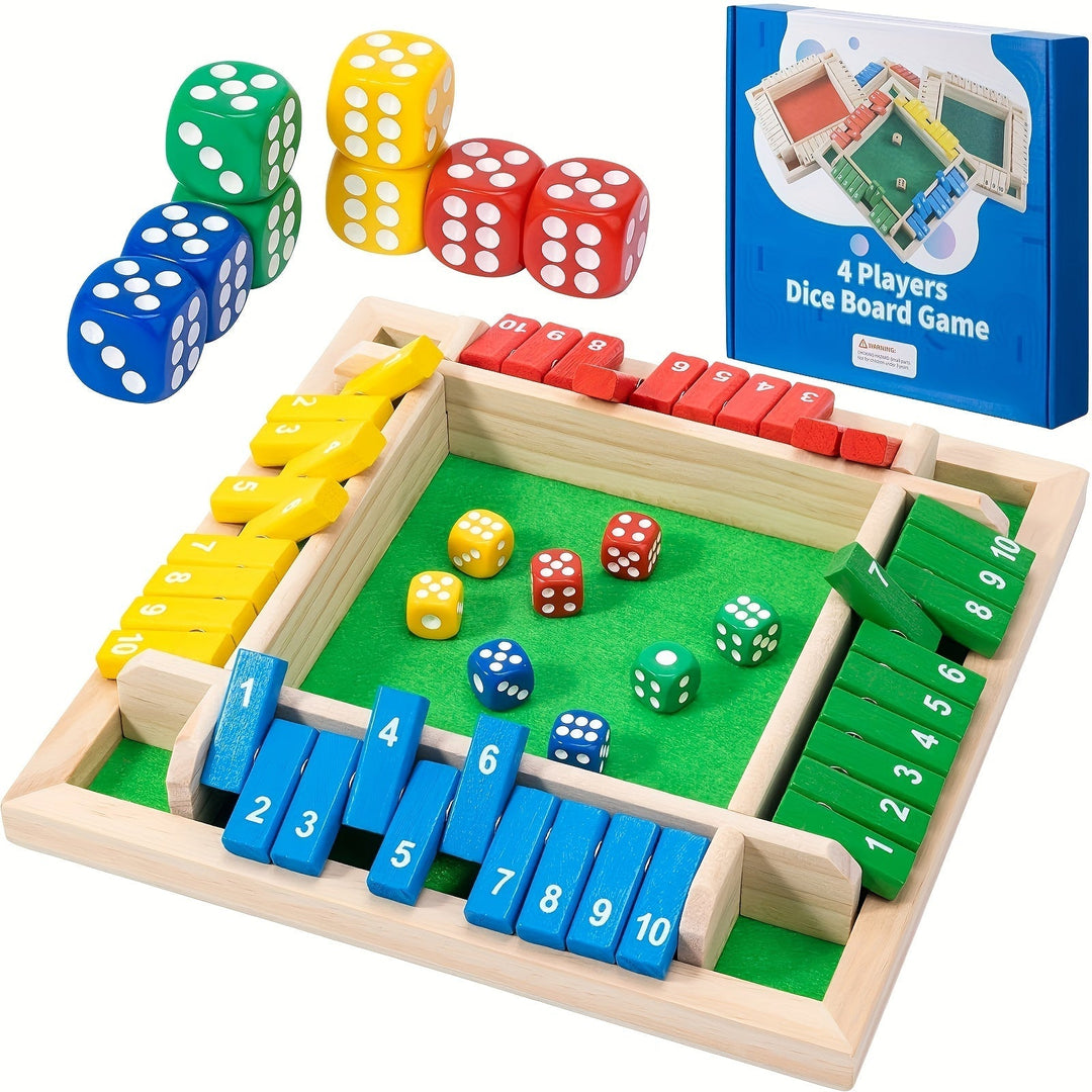 Shut The Box game, wooden board dice games Bowlift