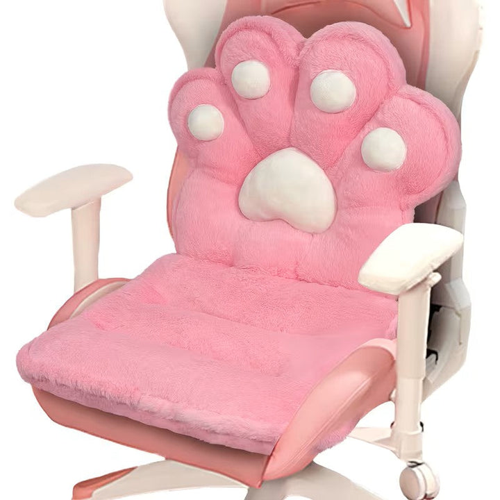 L-shaped cat paw cushion – cuddly and soft | Fluffy seat cushion for gaming chairs and sofas | Bowlift