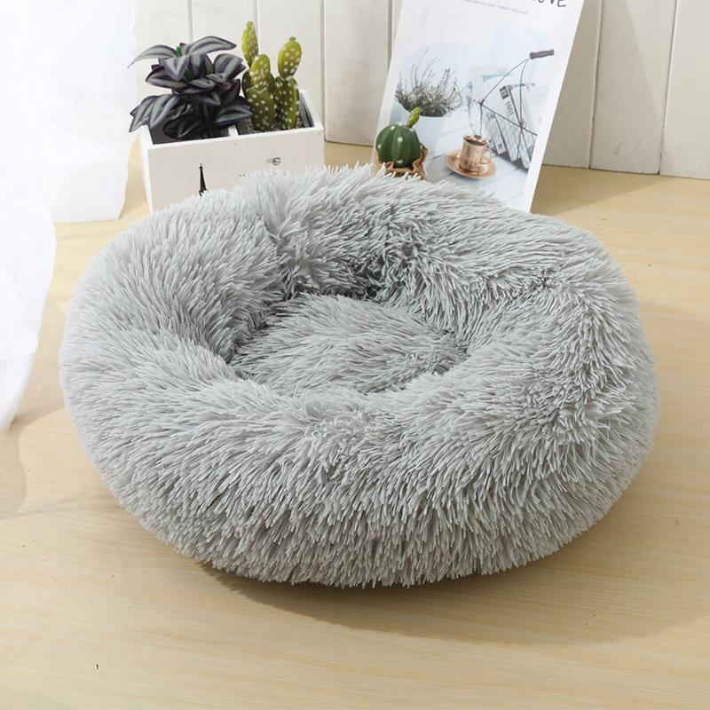 Soft and calming donut cat pillow (black, beige, gray or pink) | Bowlift