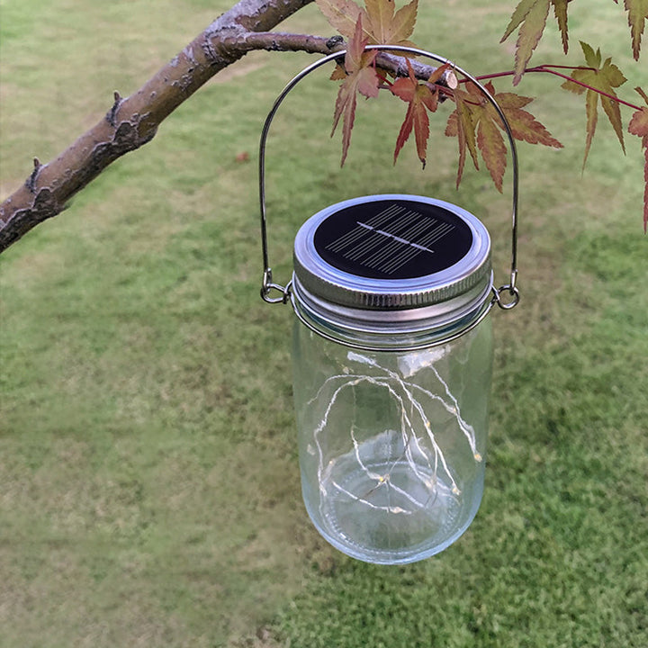 Modern Art Deco Waterproof Solar Glass Stainless Steel Copper Wire Star LED String Lights Outdoor Lighting For Garden | Bowlift