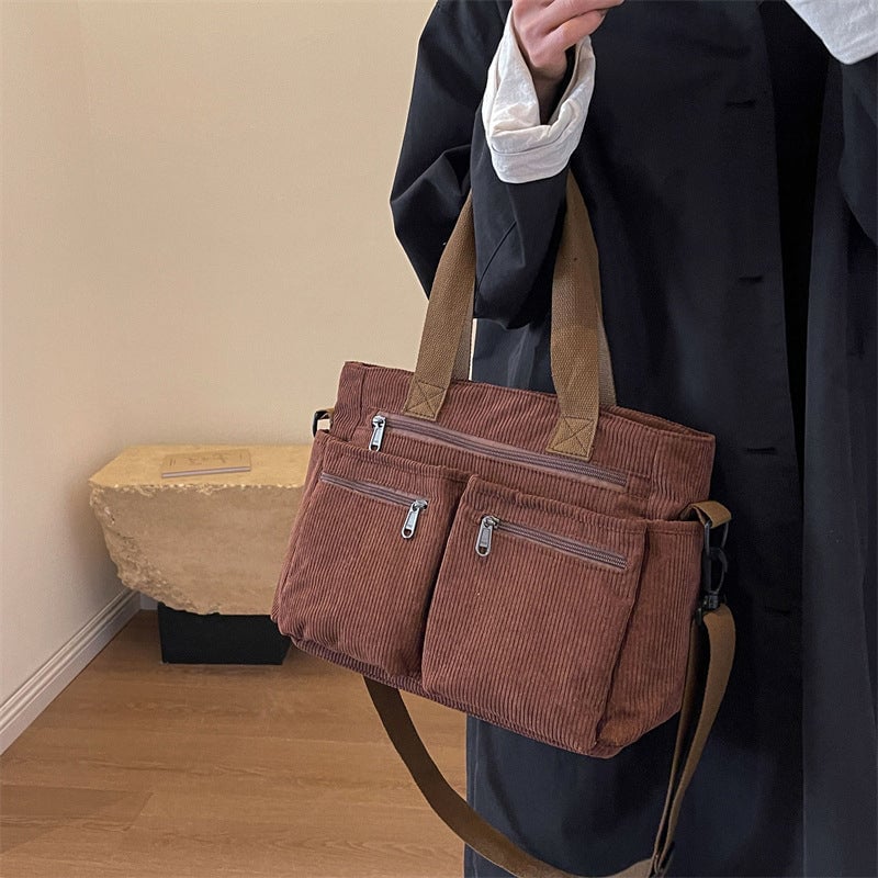 BowLift | Solid Color Corduroy Tote Bag