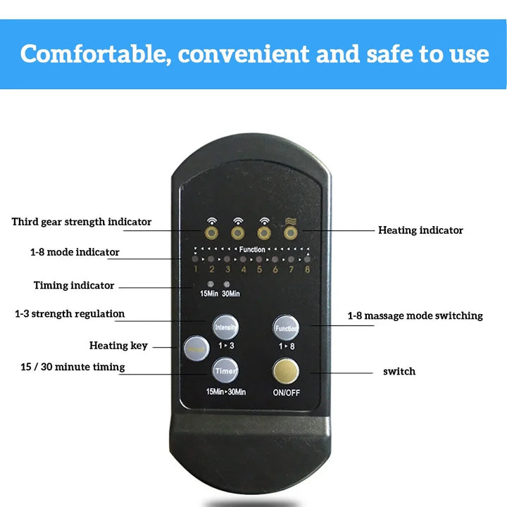BowLift | Massage Chair Pad with Heat | 8 Massage Modes, Deep Tissue Relief & Portable for Home and Car Use