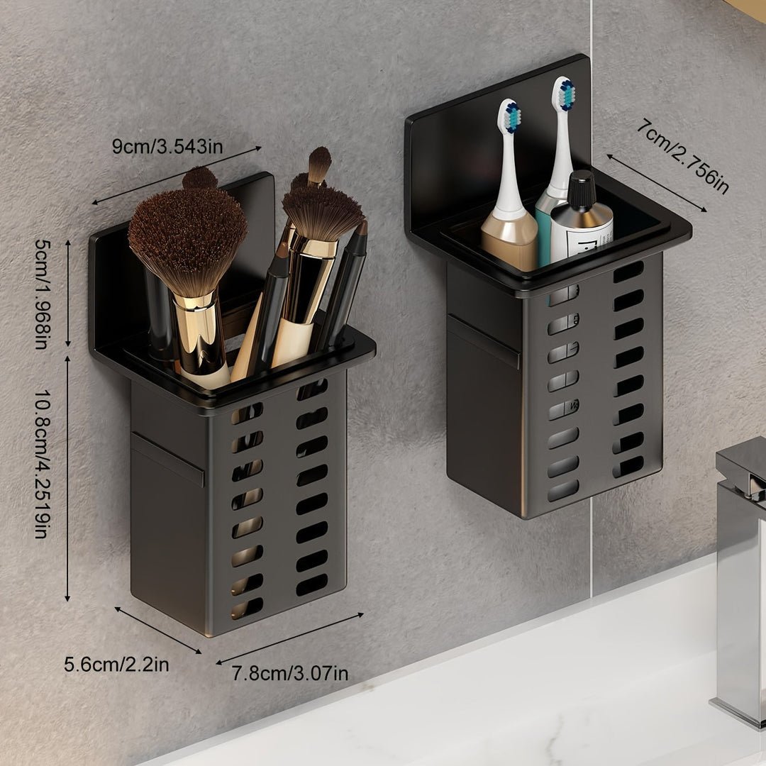 ChicStore - Black Wireless Wall Storage for Cosmetics Bowlift