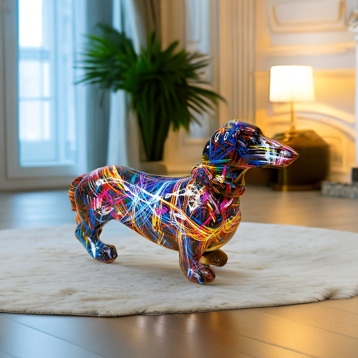 BowLift | Dachshund Delight – Colorful Dachshund Sculpture for a Playful Atmosphere in Your Home