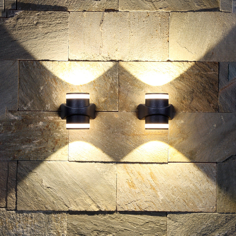 Modern Cylindrical Die-Cast Aluminum LED Waterproof Outdoor Garden Wall Light | Bowlift