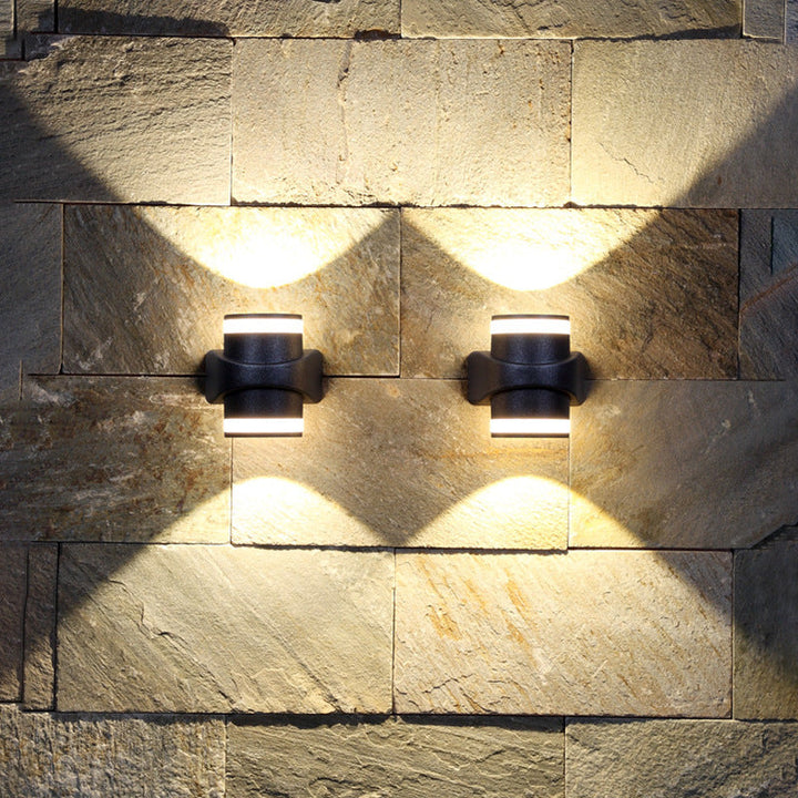 Modern Cylindrical Die-Cast Aluminum LED Waterproof Outdoor Garden Wall Light | Bowlift