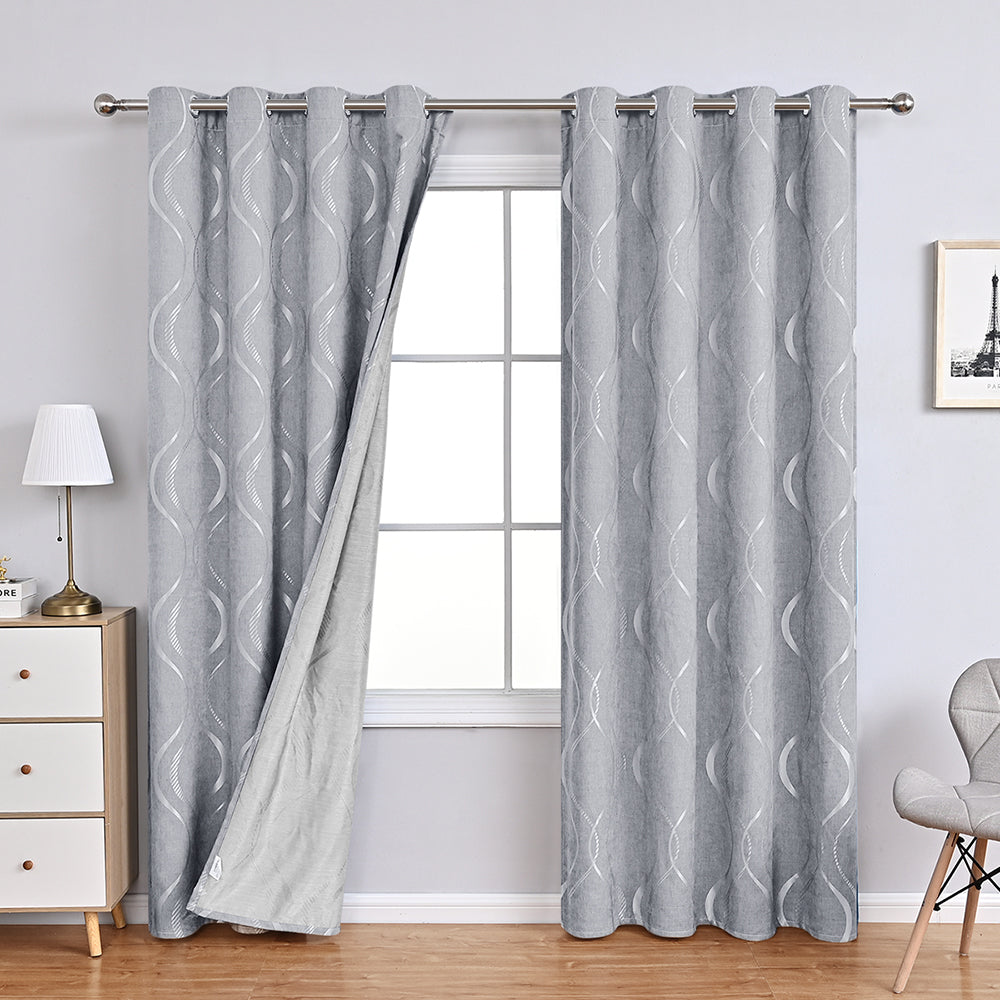 BowLift | FloralElegance Curtains - Luxury Chenille Flower Print Curtains