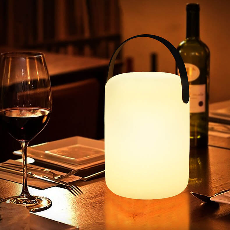 Modern Simplicity Plastic Round Square Hand LED Table Lamp For Outdoor Patio | Bowlift