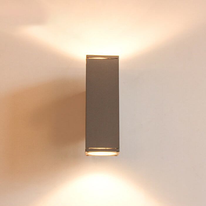 Modern Minimalist Square Column LED Luminous Outdoor Waterproof Wall Sconce Lamp | Bowlift
