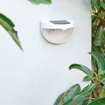 Solar Semi Circle Outdoor Waterproof Light Shadow Fence Wall Sconce Lamp | Bowlift