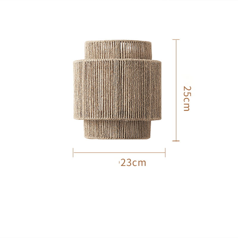BowLift | HempLume - Vintage LED lamp - Bohemian Wicker - Natural touch