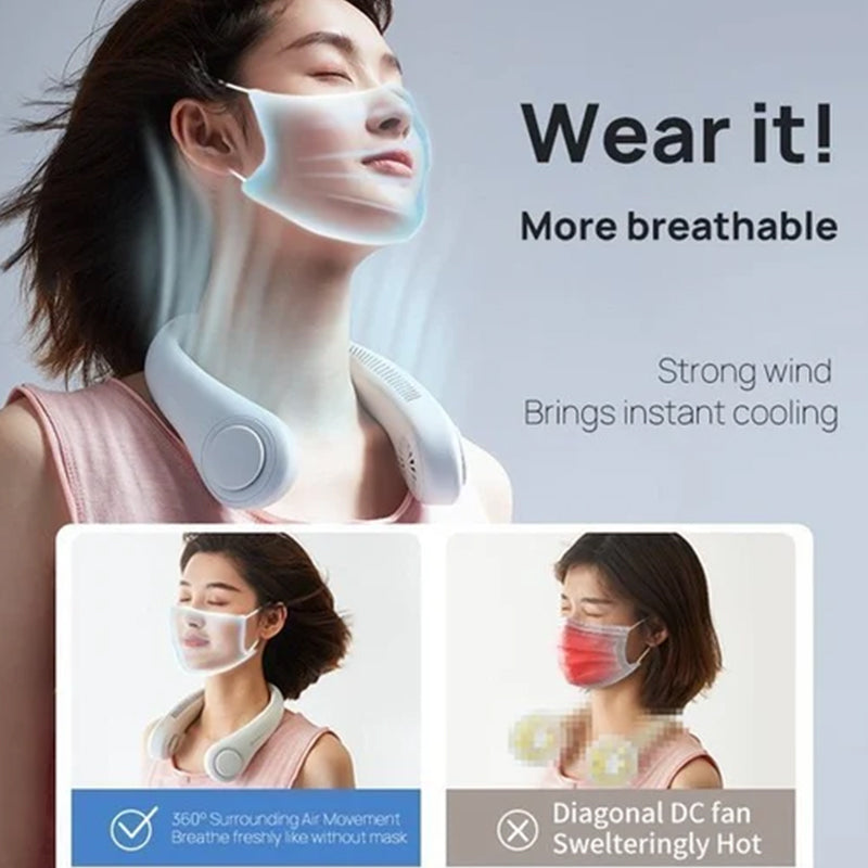 Hands-Free Portable Bladeless Neck Fan | Bowlift