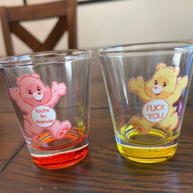 Swear Bears Shot Glasses Set, 6 Pieces | Bowlift