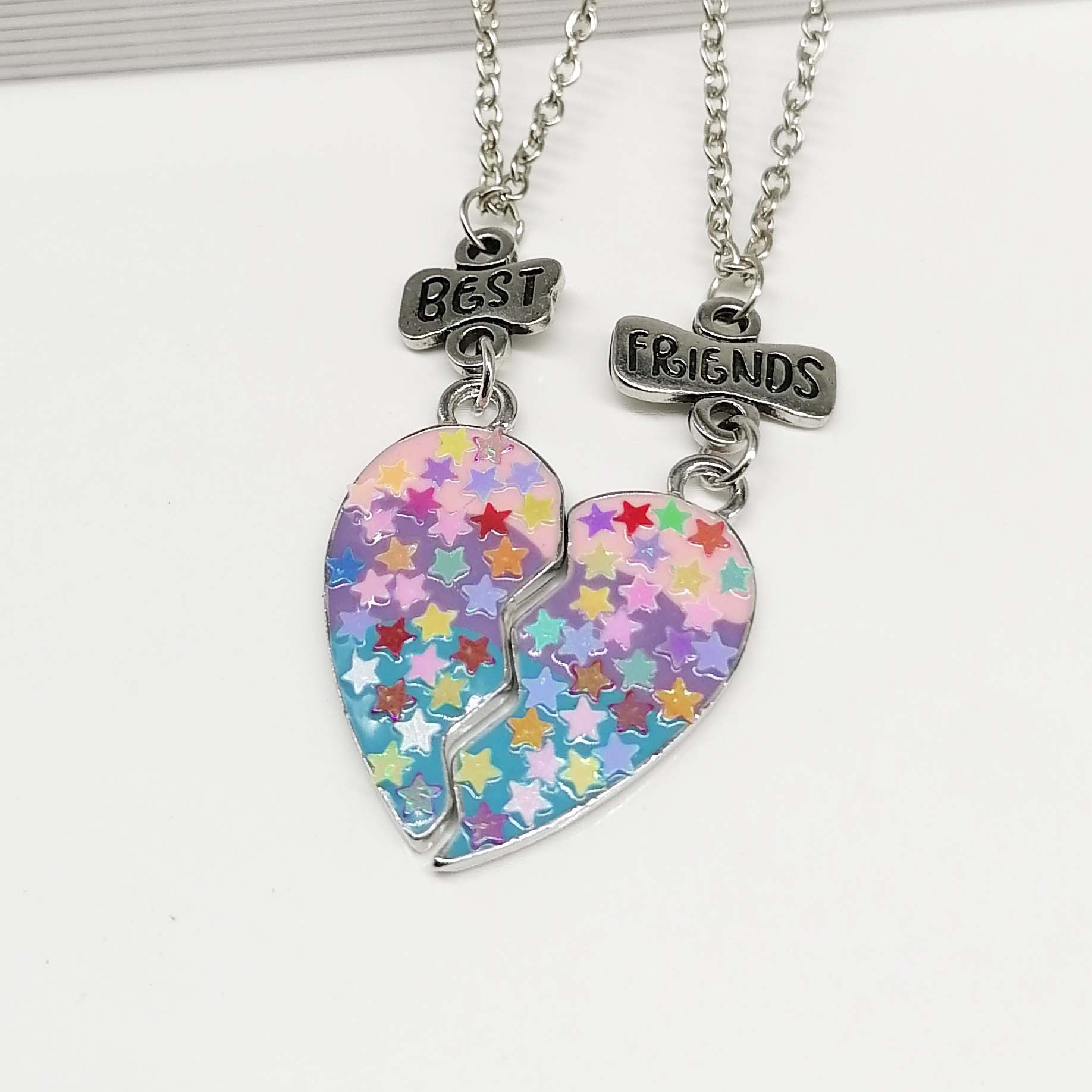 BowLift | Heart Pendant Best Friends Forever Friendship Necklace