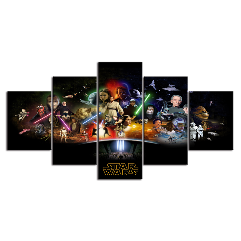 5 Piece The First Generations Battle - Canvas Wall Art Painting | Bowlift