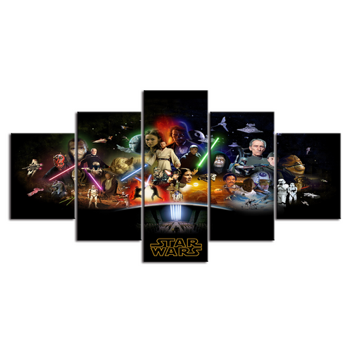 5 Piece The First Generations Battle - Canvas Wall Art Painting | Bowlift