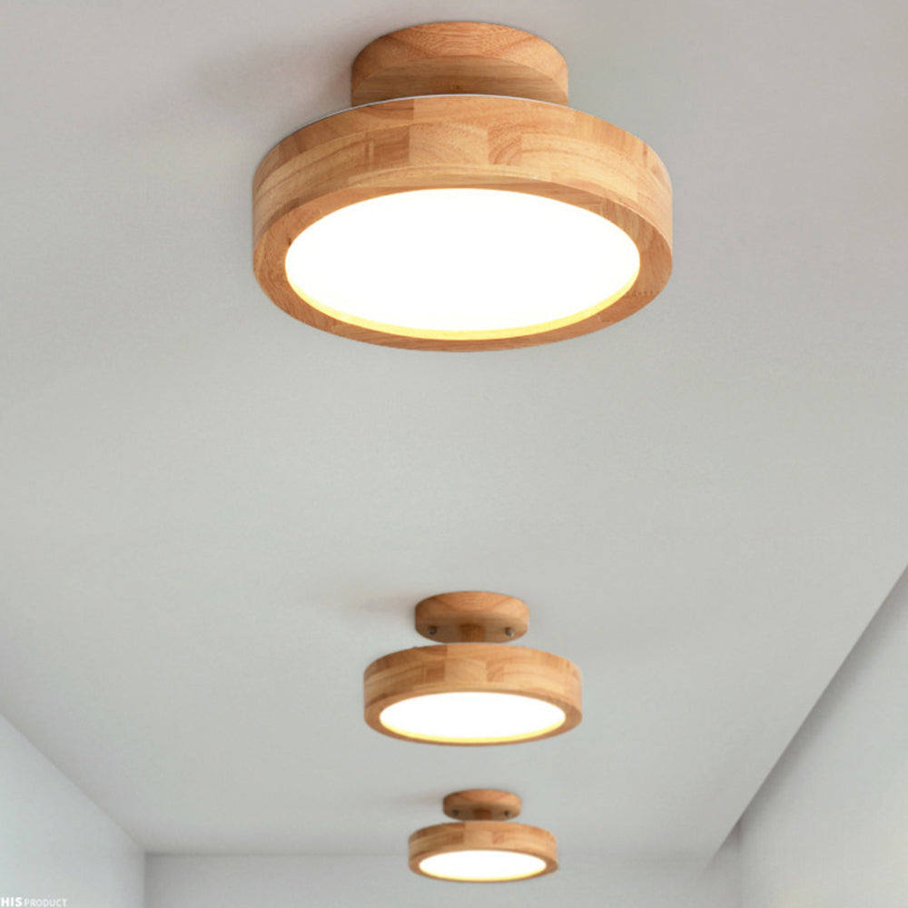 BowLift | Ceiling Light Wooden LED Flush Mount Fixture