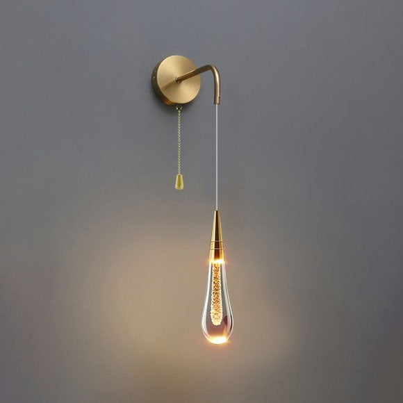BowLift | LumeTear Luxe LED Wall Lamp Dimmable Drop Design for Bedroom and Living Room