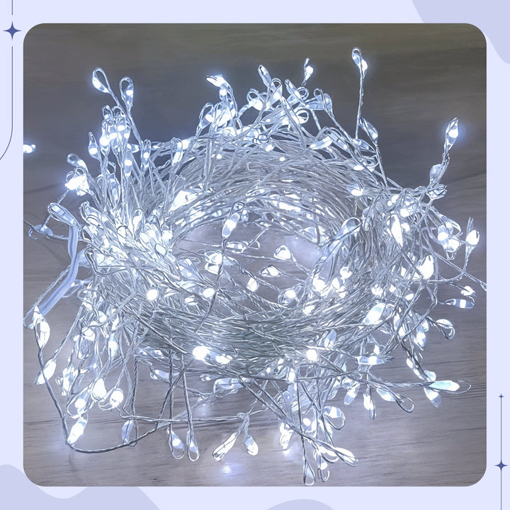 LED Firecracker String Lights – Dazzling Copper Wire Sparkle Bowlift