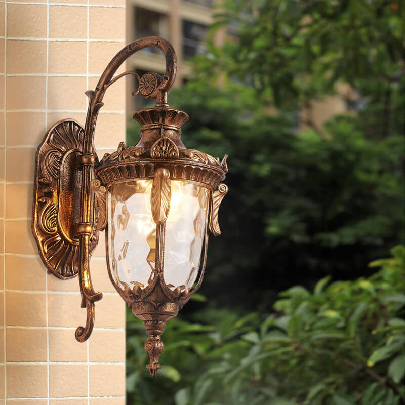 European Deluxe Lantern Outdoor Waterproof 1-Light Wall Sconce Lamp | Bowlift