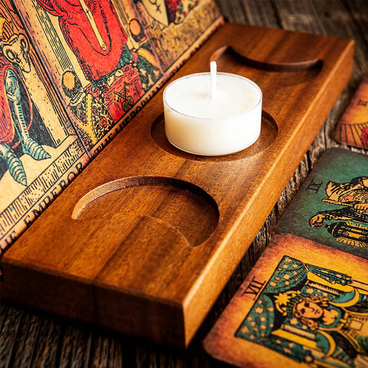 Tarot Wooden Candlestick Ornament | Bowlift