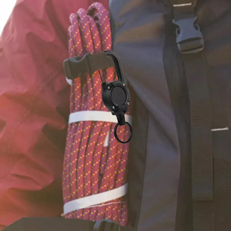 BowLift | Automatic retractable wire rope outdoor keychain