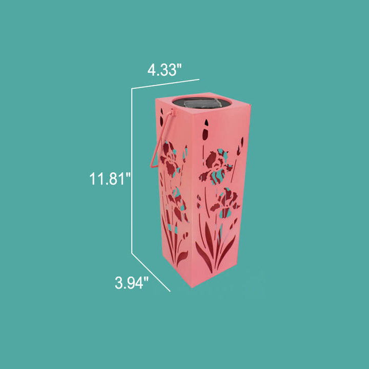 BowLift | Solar Butterfly Rose Pattern Hollow Column LED Outdoor Waterproof Decorative Lamp