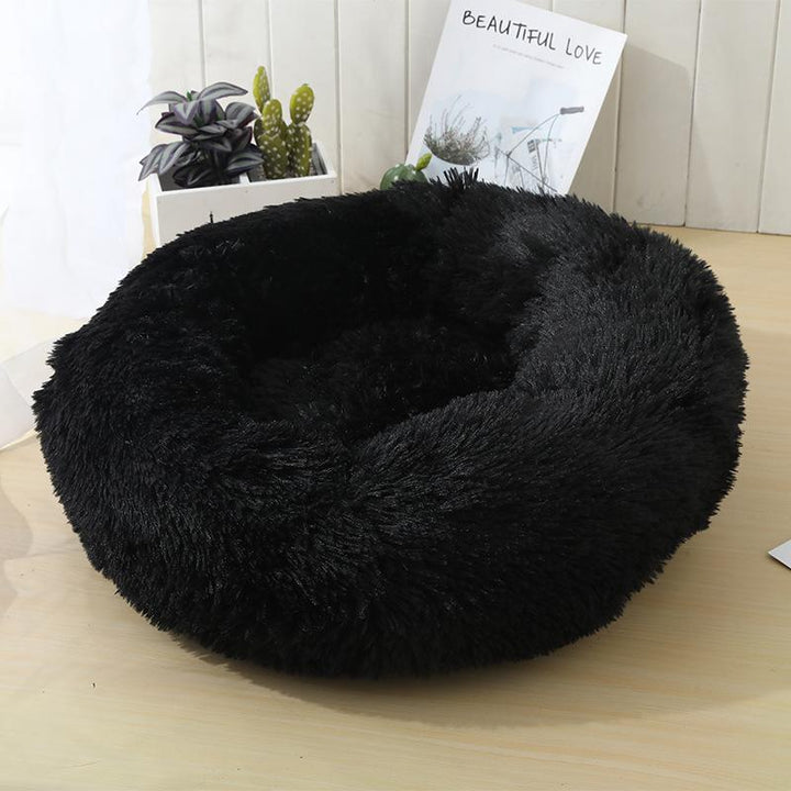 Soft and calming donut cat pillow (black, beige, gray or pink) | Bowlift