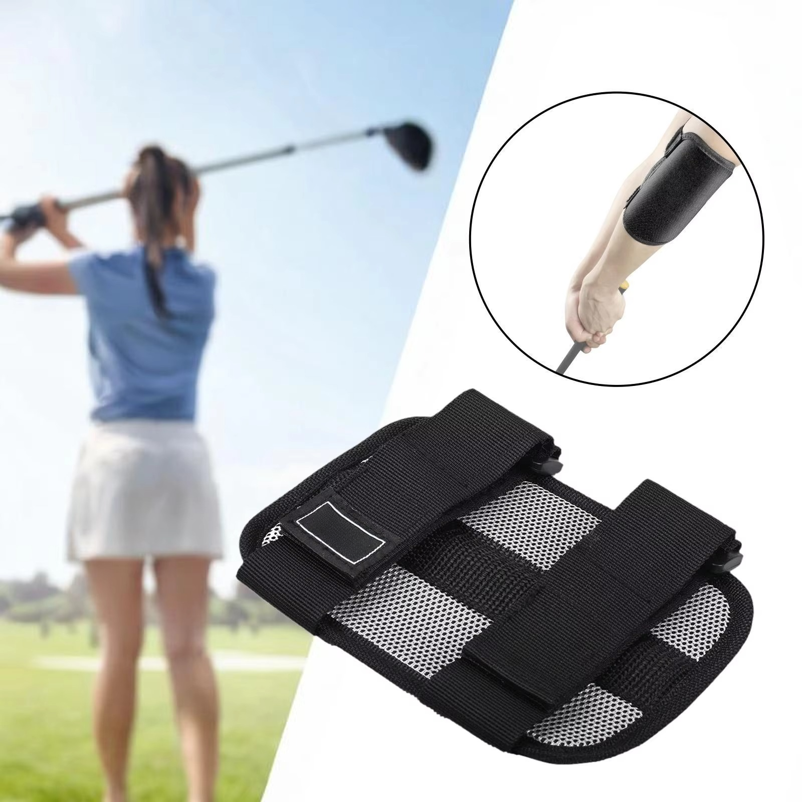 BowLift | Golf Swing Trainer Elbow Straightening Aid for Beginners – Lightweight Nylon Posture Correction Tool