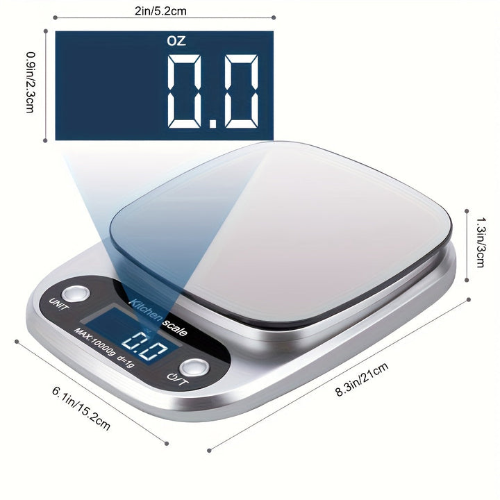 Digital kitchen scale stainless steel | Bowlift