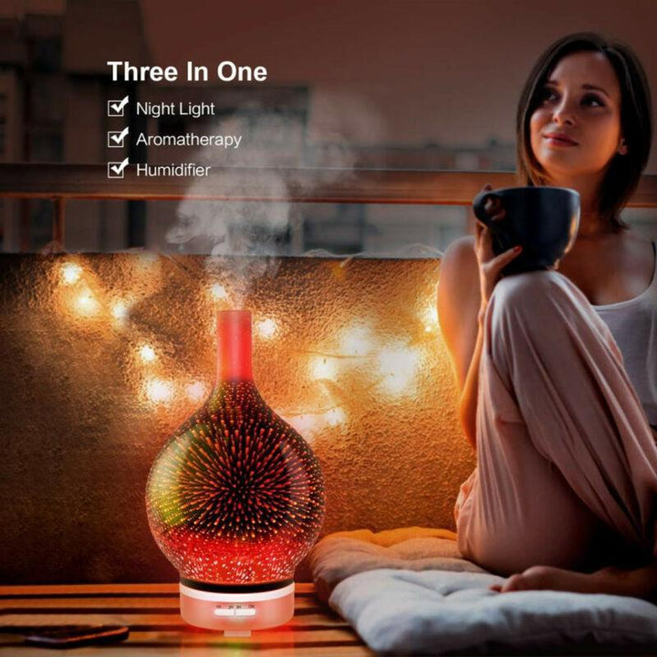 BowLift | 3D Fireworks Air Humidifier Essential Oil Diffuser